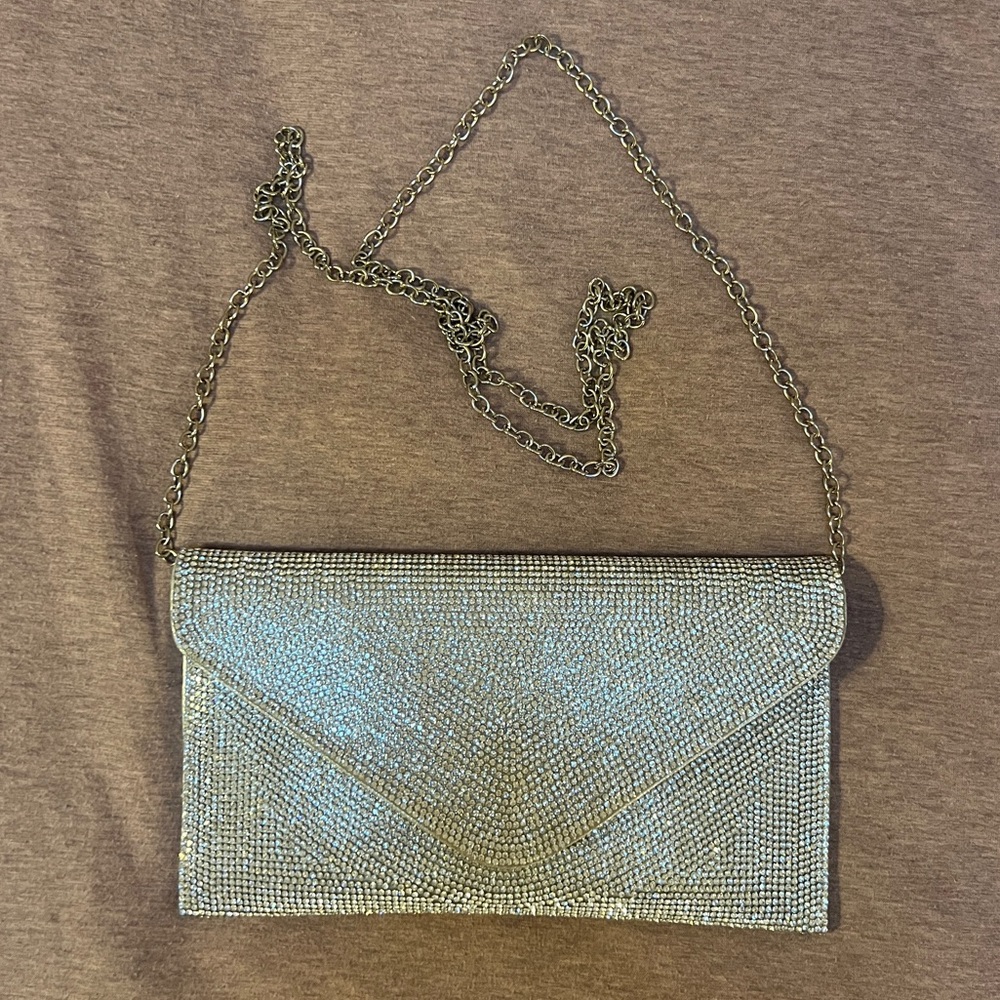 Steve Madden Sparkly Clutch with removable strap